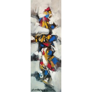 Mashkoor Raza, 12 x 36 Inch, Oil on Canvas, Abstract Painting, AC-MR-572